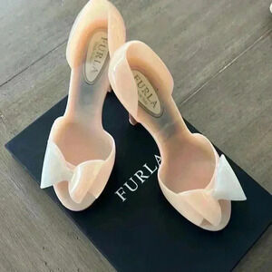 FURLA Alissa jelly pink peach heels
